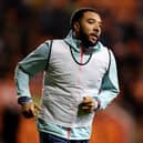 BLACKPOOL, ENGLAND - DECEMBER 19: Troy Deeney of Forest Green Rovers warms up at half time during the Emirates FA Cup Second Round match between Blackpool and Forest Green Rovers at Bloomfield Road on December 19, 2023 in Blackpool, England. (Photo by Jan Kruger/Getty Images)