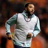 BLACKPOOL, ENGLAND - DECEMBER 19: Troy Deeney of Forest Green Rovers warms up at half time during the Emirates FA Cup Second Round match between Blackpool and Forest Green Rovers at Bloomfield Road on December 19, 2023 in Blackpool, England. (Photo by Jan Kruger/Getty Images)