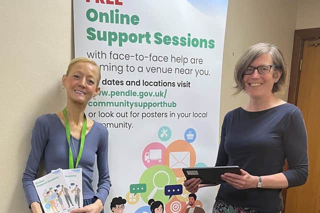 Leanne Stillings, community engagement officer at Pendle Borough Council and Gill Dickson, policy and partnerships manager