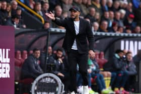 BURNLEY, ENGLAND - MARCH 03: Vincent Kompany the manager of Burnley FC reacts during the Premier League match between Burnley FC and AFC Bournemouth at Turf Moor on March 03, 2024 in Burnley, England. (Photo by Alex Livesey/Getty Images)
