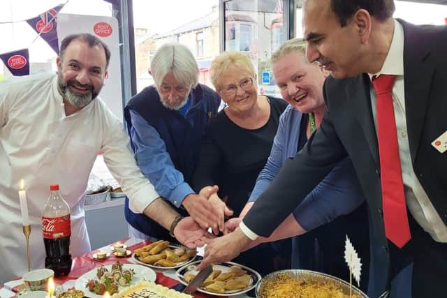 Shabaz Ahmed, who runs Ramzan Food Store in Victoria Road, Padiham,  hosted an Indian buffet with an open invite to mark the Queen's platinum jubilee