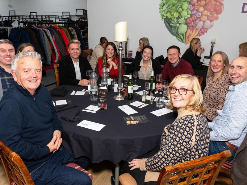 Diners enjoying the Waste Not Feast More event at Down At Town in Burnley Town Centre. Photo: Kelvin Lister-Stuttard