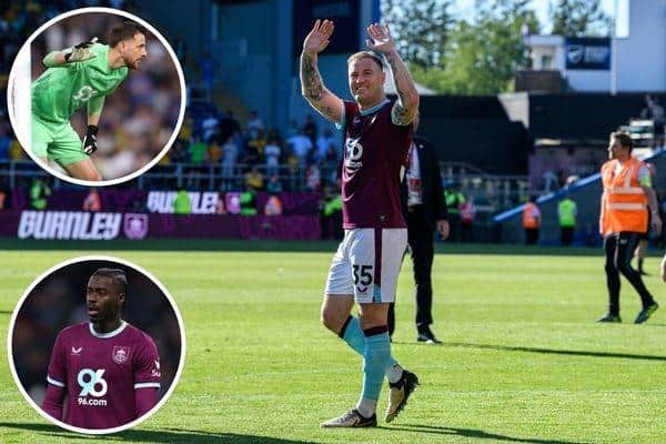 Ashley Barnes, Martin Dubravka and Axel Tuanzebe are all out of contract this summer. Pictures: Getty Images