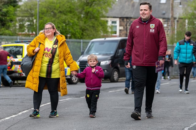 Burnley fans arrive at Turf Moor for the Premier League fixture with Wolverhampton Wanderers. Photo: Kelvin Lister-Stuttard