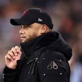 MANCHESTER, ENGLAND - JANUARY 31: Vincent Kompany, Manager of Burnley, looks on prior to the Premier League match between Manchester City and Burnley FC at Etihad Stadium on January 31, 2024 in Manchester, England. (Photo by Naomi Baker/Getty Images)