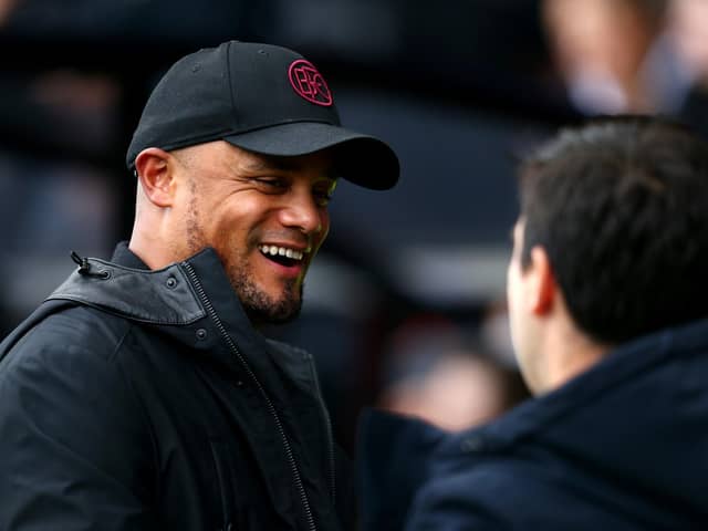 BOURNEMOUTH, ENGLAND - OCTOBER 28: Vincent Kompany, Manager of Burnley, looks on prior to the Premier League match between AFC Bournemouth and Burnley FC at Vitality Stadium on October 28, 2023 in Bournemouth, England. (Photo by Charlie Crowhurst/Getty Images)