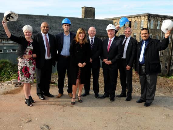 Celebrations at the former Brierfield Mill, Glen Way, as work begins to transform the buildings to Northlight