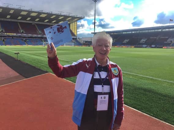 Arnie pitchside on his 70-year fanniversary at Turf Moor.