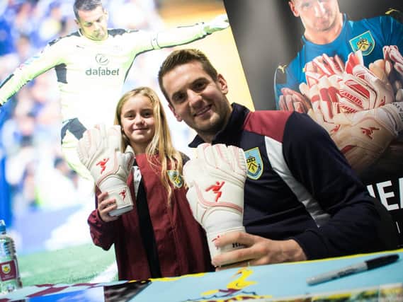 Clarets stopper Tom Heaton spent five hours signing autographs and posing for photos