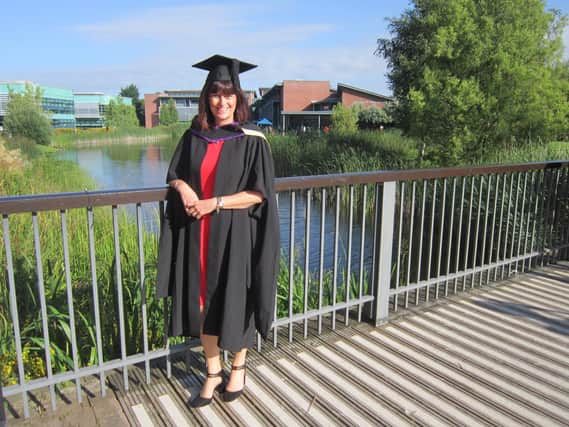 Julie Turner, 52, graduated from Edge Hill University with a Master's in Education this year.