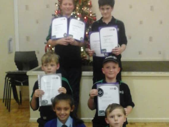 The youngsters were given their awards for work with St John's Ambulance.