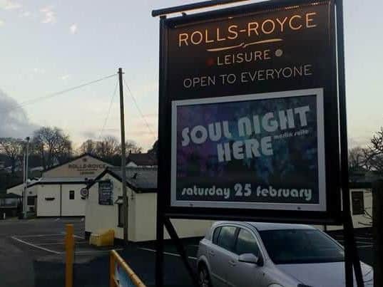 A Northern Soul Night is being hosted at RollsRoyce Leisure tomorrow. (s)