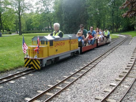 All aboard for the re-opening the miniature railway at Thompson Park in Burnley