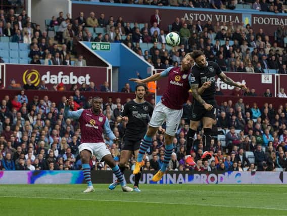 Danny Ings scores the only goal in Burnley's last away win in the Premier League at Aston Villa in May 2015
