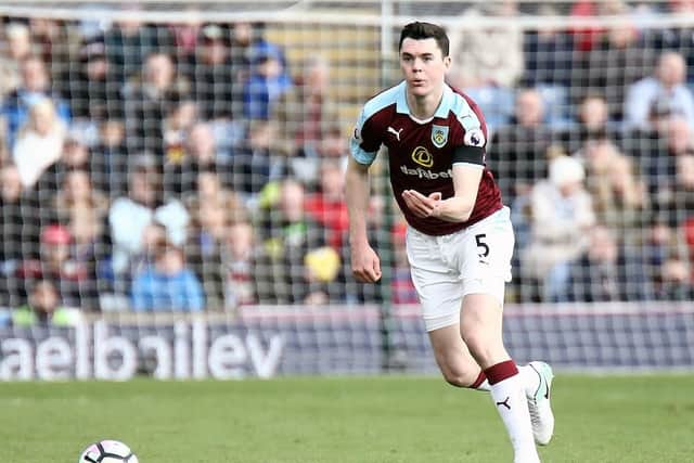 Michael Keane in action for the Clarets
