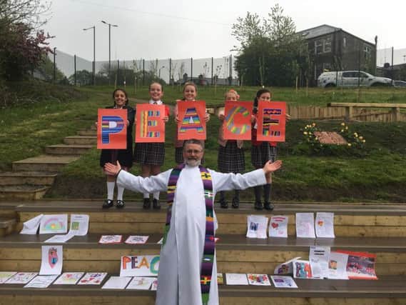 Fr Brian Kealey opened the Peace Garden