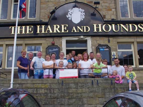 Family and friends of Christine Balmbra gather at the fund raiser in her memory at the Hare and Hounds in Padiham