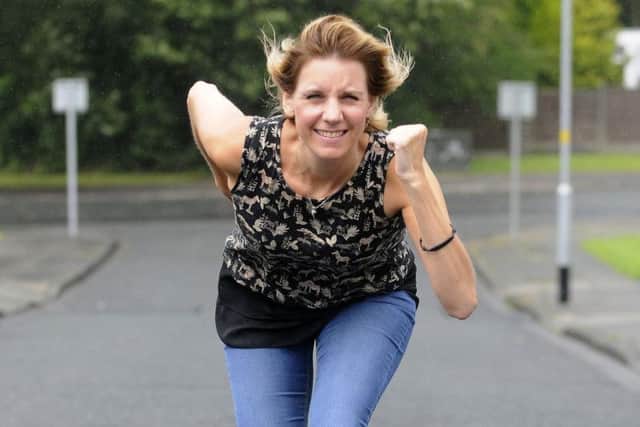 Beth Schinkel in training for her 100 miles in four days run for a Clitheroe stroke victim.