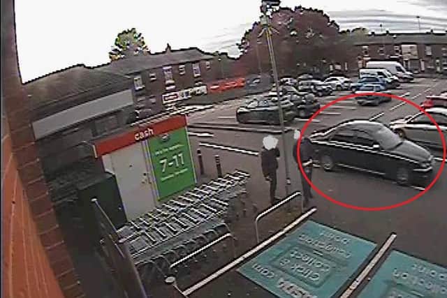CCTV footage of the car in Asda car park