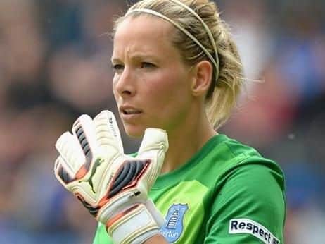 Rachel during her time with Everton Ladies.