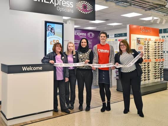 Anita Armstrong, Liz Horrocks, Reala Ahmed, Abi Smith and Janine Thoburn celebrating the opening of the new store. (s)