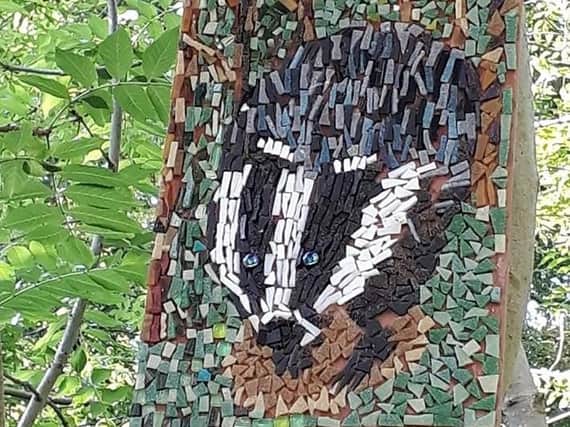 Thieves have stolen this mosaic from a nature trail at Towneley Park, Burnley