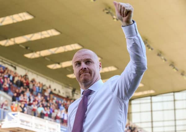 Burnley manager Sean Dyche salutes the fans after the match

Photographer Alex Dodd/CameraSport

The Premier League - Burnley v Bournemouth - Sunday 13th May 2018 - Turf Moor - Burnley

World Copyright Â© 2018 CameraSport. All rights reserved. 43 Linden Ave. Countesthorpe. Leicester. England. LE8 5PG - Tel: +44 (0) 116 277 4147 - admin@camerasport.com - www.camerasport.com