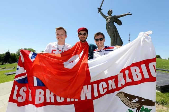 England fans ahead of the team's opening game against Tunisia later today.