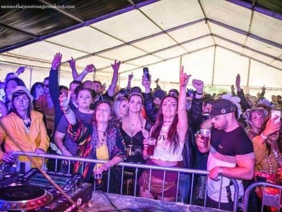 Revellers at Burnley's Drop the Beat music festival