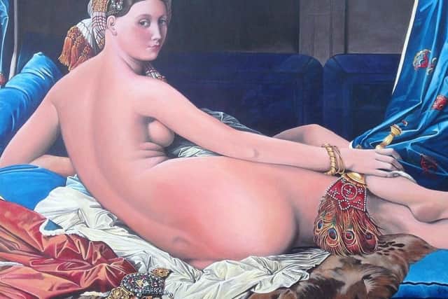 Here is Michael's version of The Grande Odalisque by Jean Dominique Ingres.