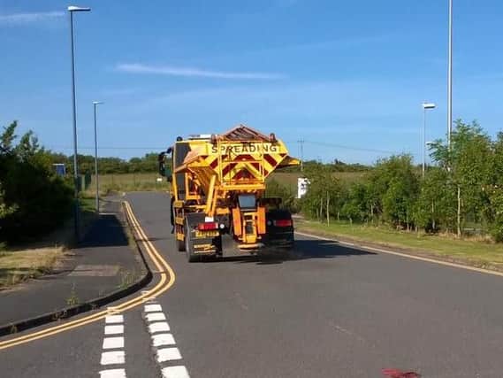 Gritters on the roads in Cumbria.