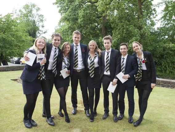 Louisa Johren, fifth from the left, with fellow Stonyhurst students.