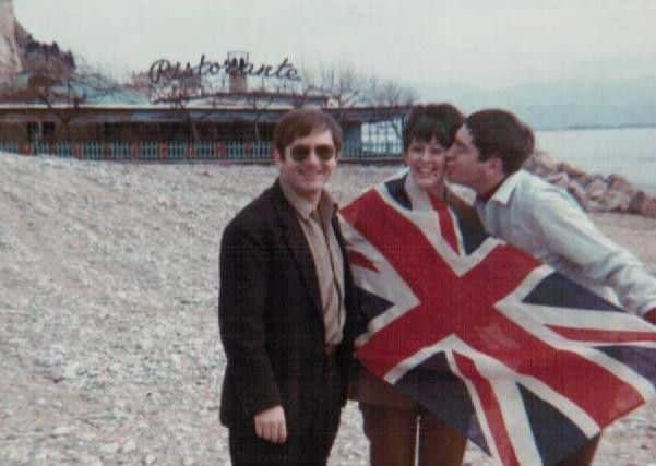 Doreen with Danny (right) and one of her Italian friends on the beach in the 1960s.