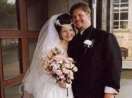 Toni and Deborah Carroll on their wedding day in 1998