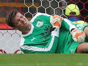 Nick Pope in agony. Image: Red TV