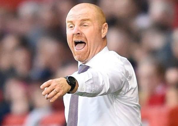 Burnley Manager Sean Dyche gives instructions on the touchline during the UEFA Europa League second qualifying round, first leg match at Pittodrie Stadium, Aberdeen. PRESS ASSOCIATION Photo. Picture date: Thursday July 26, 2018. See PA story SOCCER Aberdeen. Photo credit should read: Ian Rutherford/PA Wire