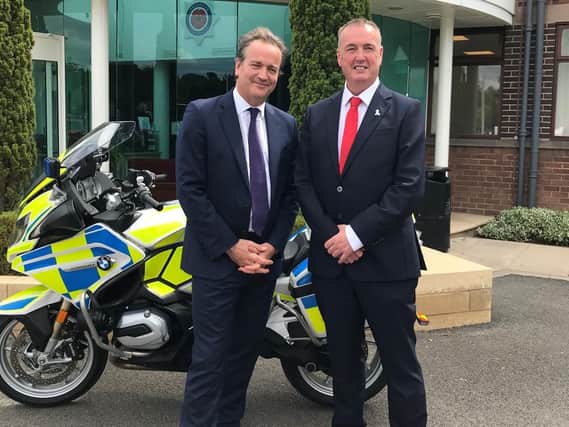 Lancashire's Police and Crime Commissioner, Cliver Grunshaw (right) with Nick Hurd MP, Minister of State for Policing and the Fire Service.
