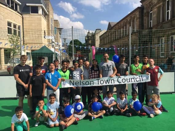 Young footballers enjoy one of the town council events