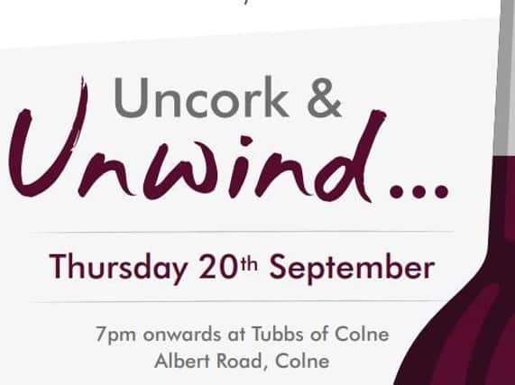 Uncork and Unwind at Tubbs of Colne.