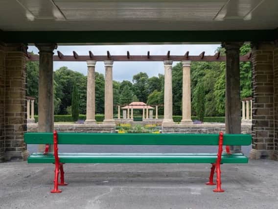 A view of the restored Italian gardens at Thompson Park, Burnley.