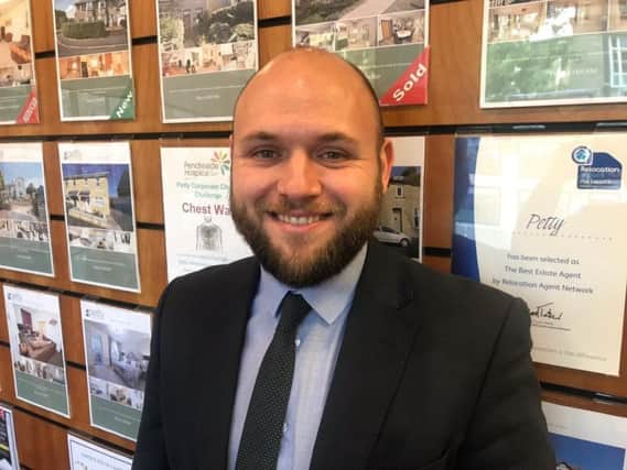 Estate agent Aaron Tunbridge is preparing to have his chest waxed as part of a fund raising challenge for Pendleside Hospice.