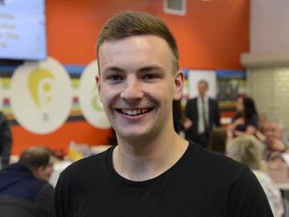 A switch from the traditional white to blue paper made all the difference for Harry Smales who is bound for Leeds University after gaining cracking A'level results.