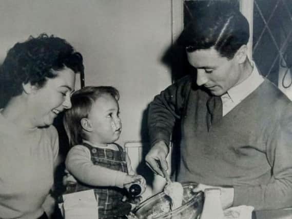 Jimmy with wife Barbara and daughter Anne