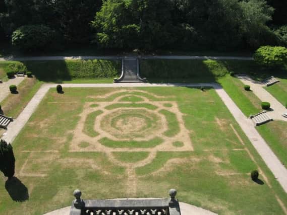 The 'Ghost Garden' at Gawthorpe Hall (Photos: Lancashire County Council)