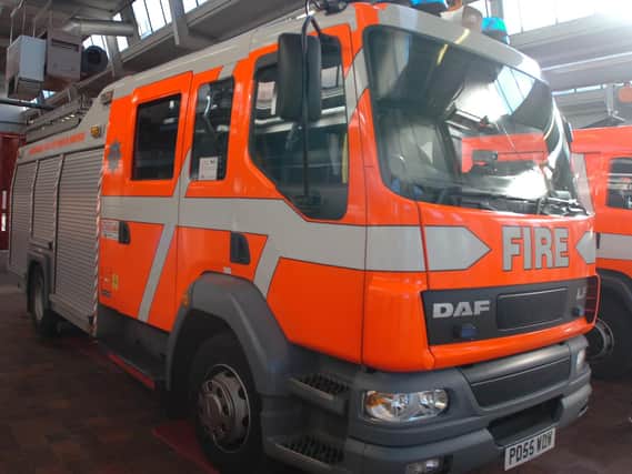 Fire crews were called to an arson attack on a garage in Colne in the early hours of yesterday morning.