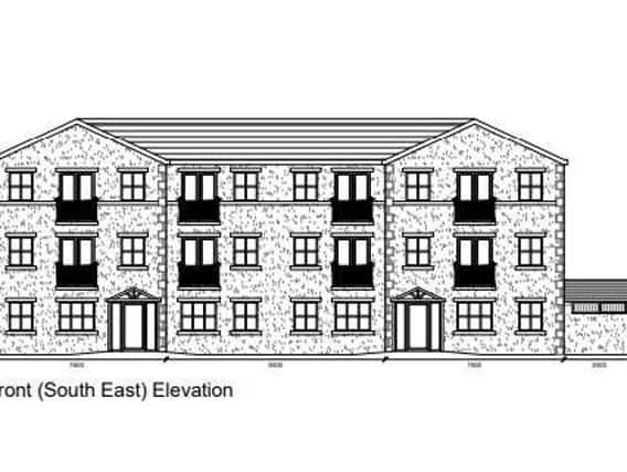 Artist's impression of the proposed block of flats in Cleaver Street, Burnley.