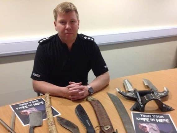 Chief Insp Mark Baines, Lancashire Polices co-ordinator for the knife surrender,