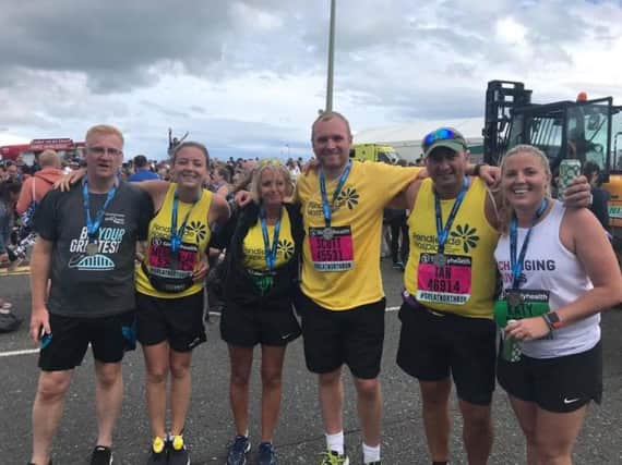 The Petty's team after completing the Great North Run