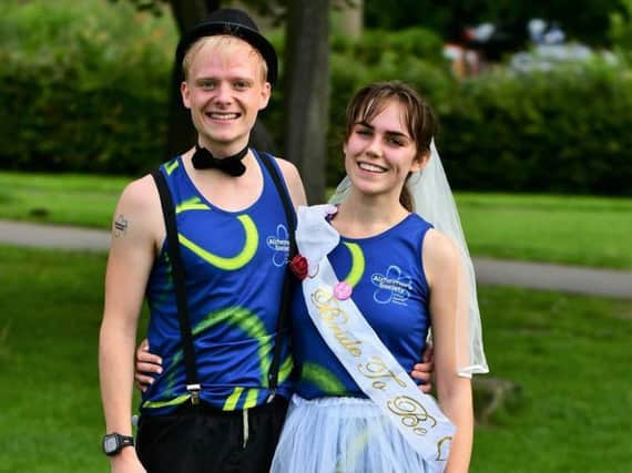Faron Jones and Gareth Case took part in Burnley parkrun for charity just hours before their wedding.
