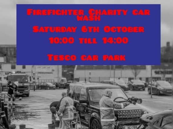 Firefighters in Padiham will be washing cars for charity for a day next month.
